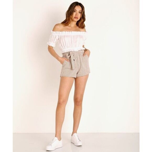 Mikoh Pana Cover-Up Top Womens 3 White Off The Shoulder Pullover Swimwear ERK141 - Picture 2 of 10